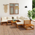 9 Piece Garden Lounge Set With Cushions Solid Wood Acacia