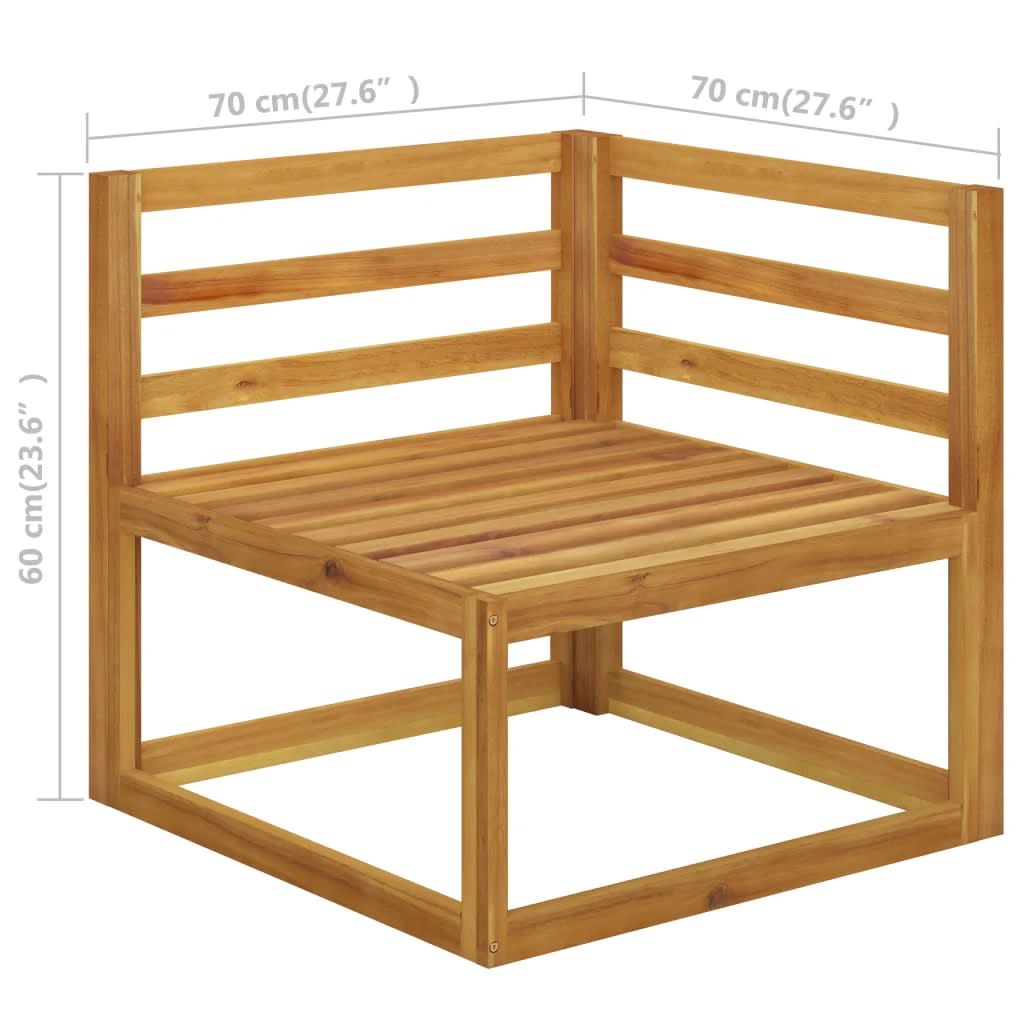 9 Piece Garden Lounge Set With Cushions Solid Wood Acacia