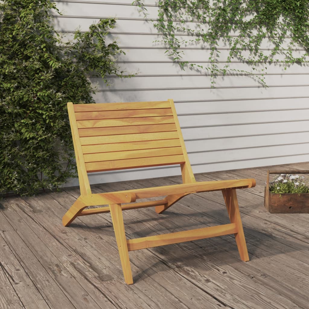 Garden Chair Solid Wood Teak And Polyester