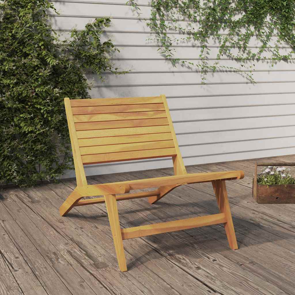 Outdoor Chair Garden Solid Wood Teak Polyester Brown Black Waterproof Foldable 6