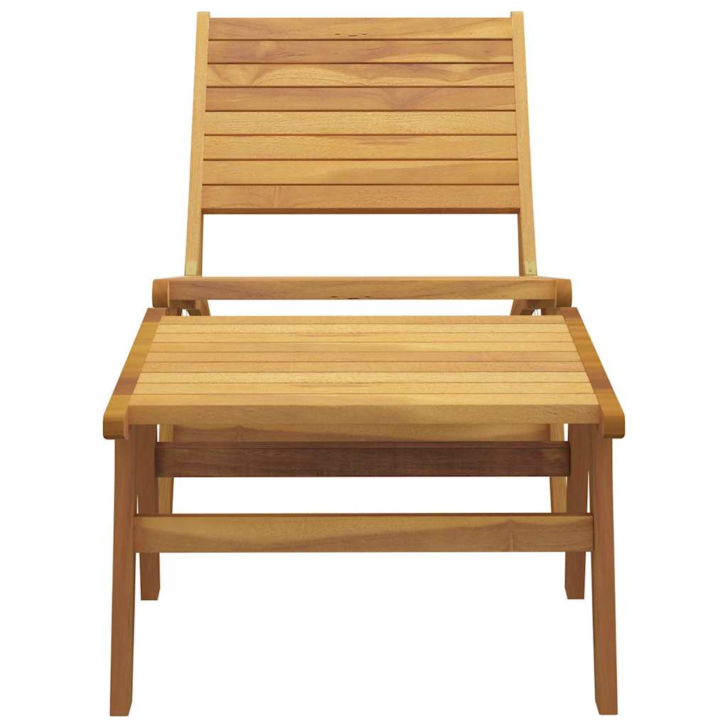Outdoor Chair Garden Solid Wood Teak Polyester Brown Black Waterproof Foldable 6