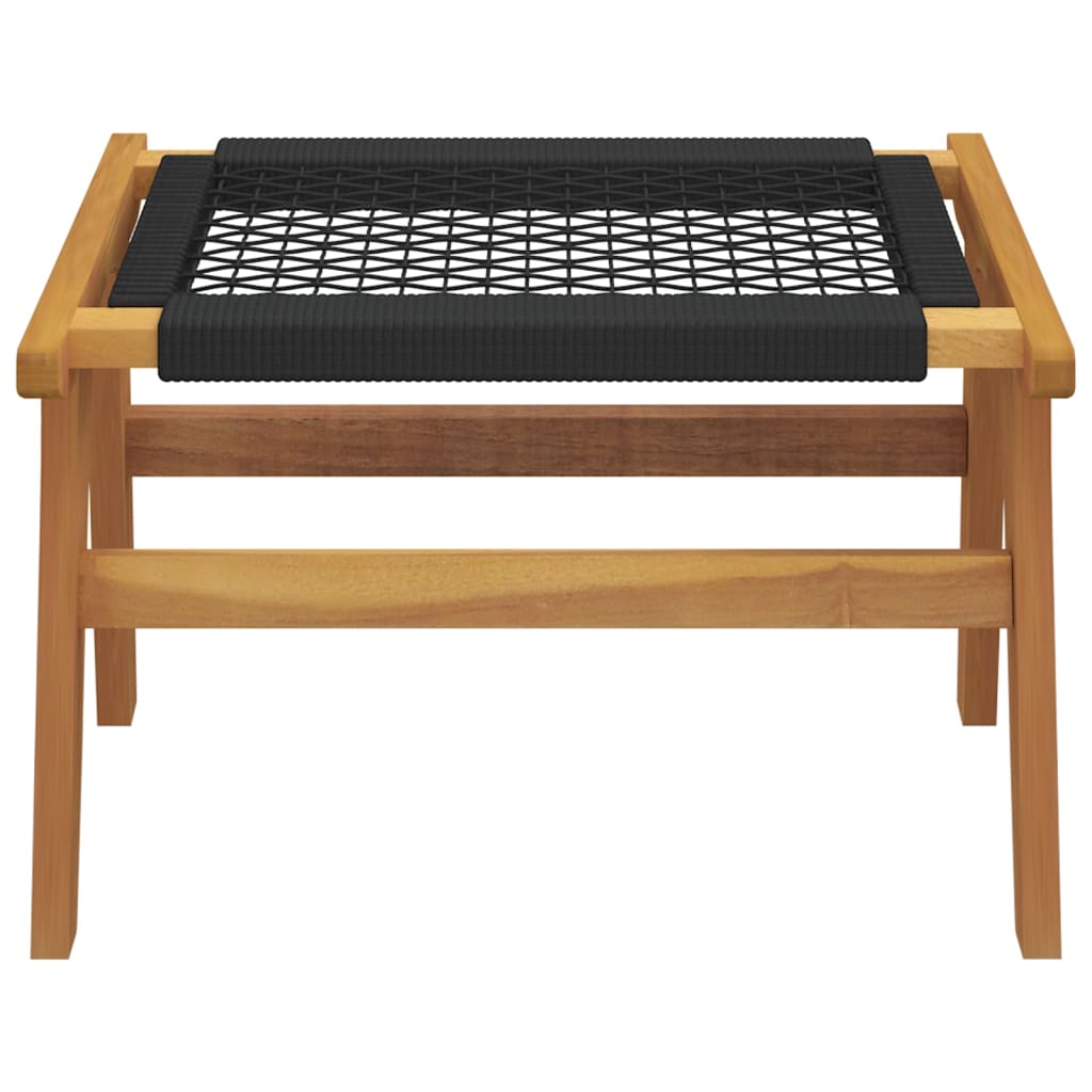 Garden Chair Solid Wood Teak And Polyester