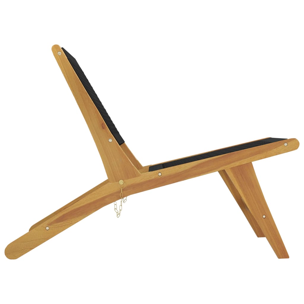 Garden Chair Solid Wood Teak And Polyester