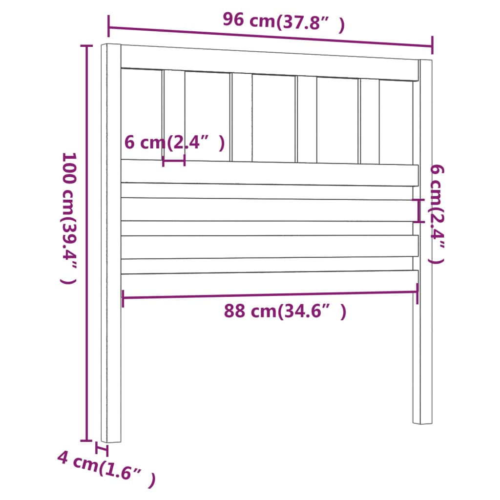 Bed Headboard | | Solid Pine Wood | Medium | Durable