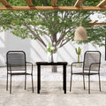 7 Piece Garden Dining Set Black
