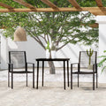 5 Piece Garden Dining Set Black