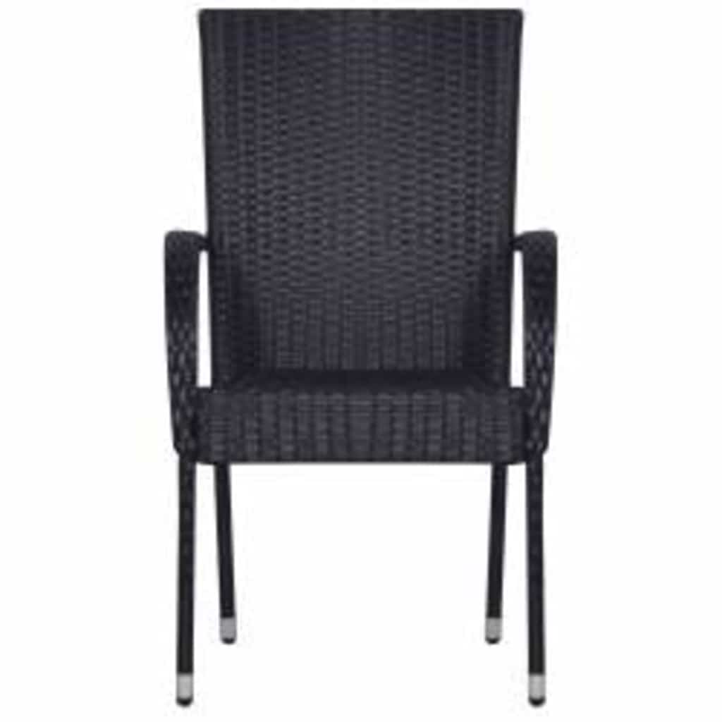 Outdoor Furniture Set 7 Piece Dining Grey And Black Brown And Black PE Rattan 14