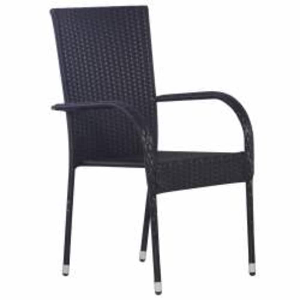 Outdoor Furniture Set 7 Piece Dining Grey And Black Brown And Black PE Rattan 14