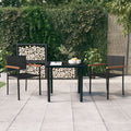 5 Piece Garden Dining Set Black