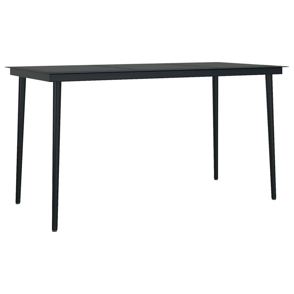 Outdoor Furniture Set 7 Piece Garden Dining Black Poly Rattan Black And Brown 2