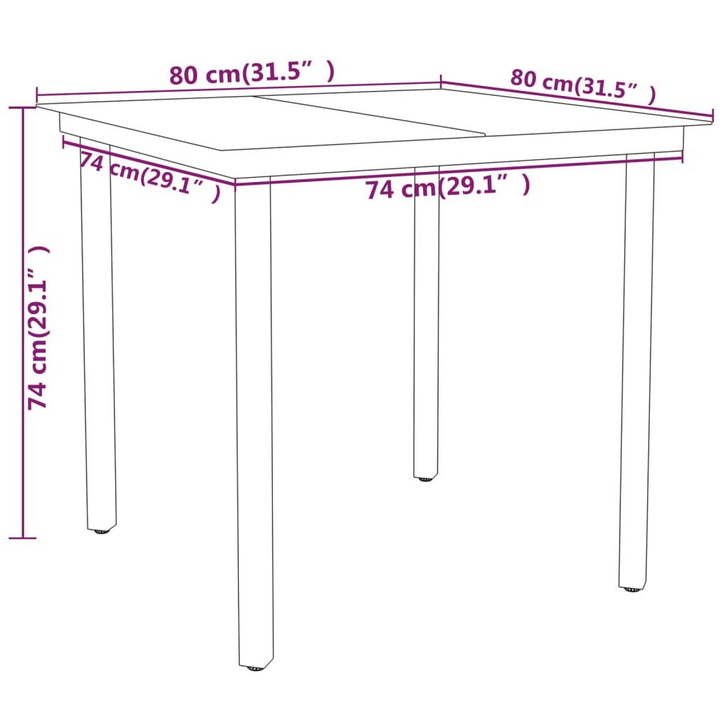 5 Piece Garden Dining Set