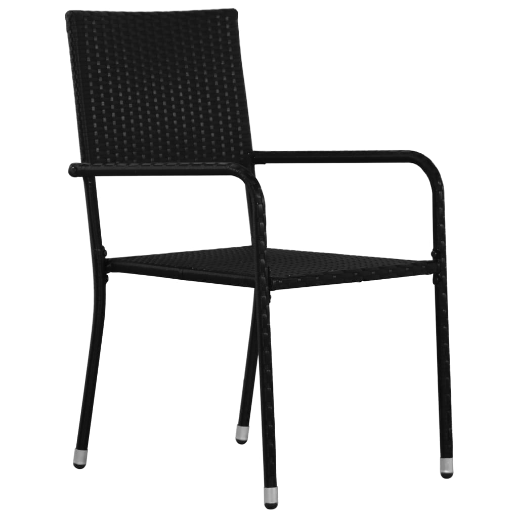 Garden Dining Chair | Set Of 2 | | Pe Rattan, Steel | Standard