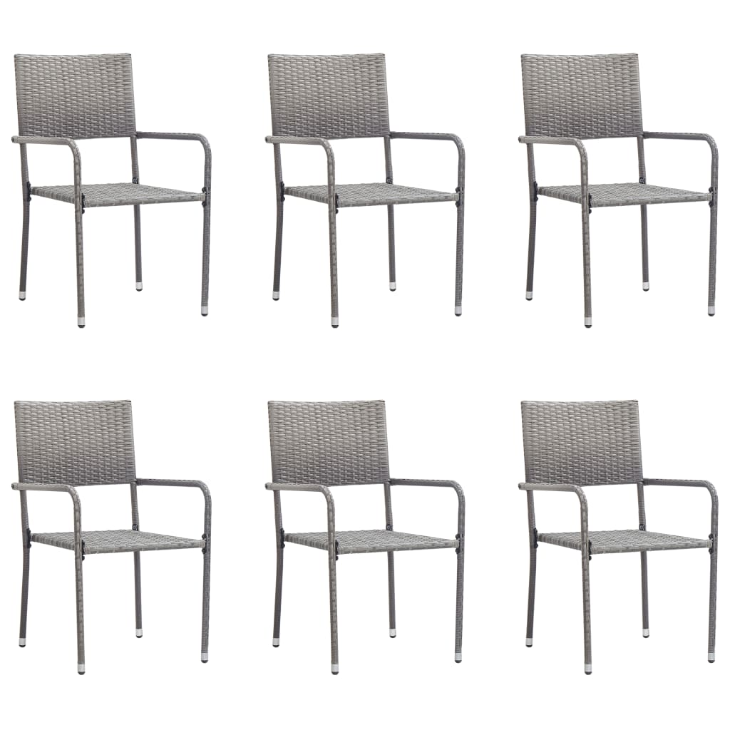 Garden Dining Chair | Set Of 2 | | Pe Rattan, Steel | Standard