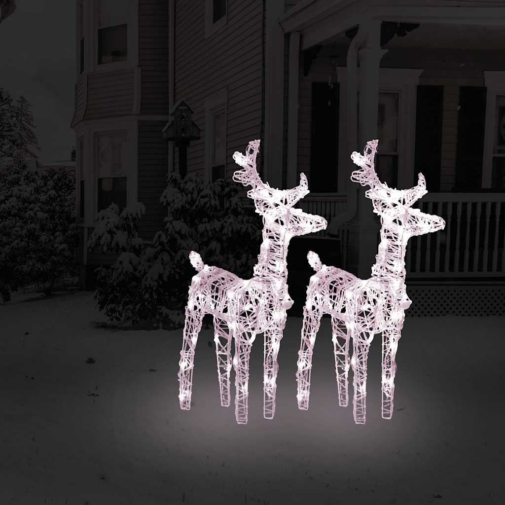 Christmas Reindeers 6 Pcs 240 Leds Acrylic