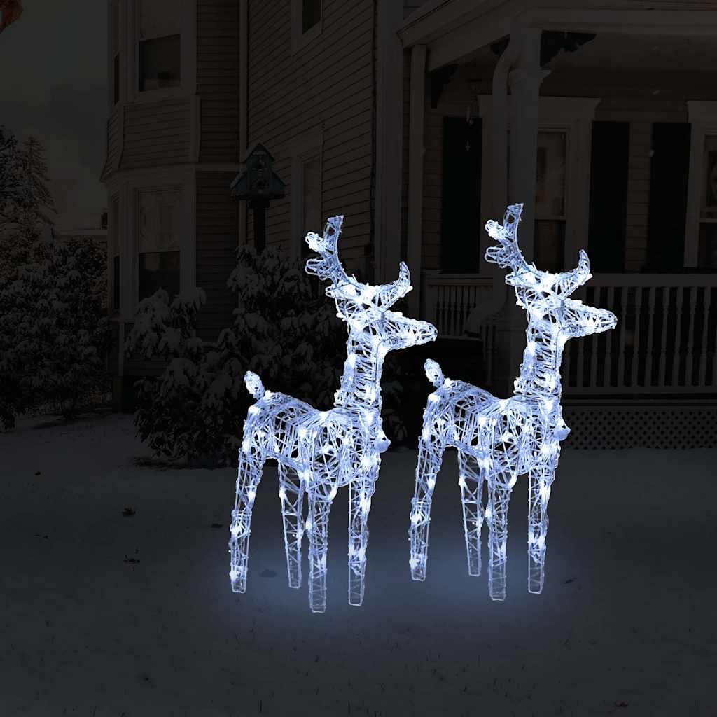 Christmas Reindeers 6 Pcs 240 Leds Acrylic