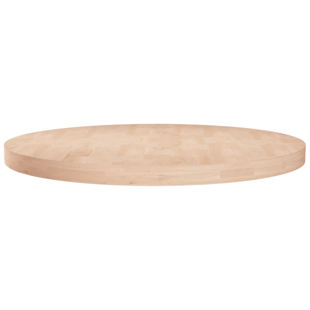 Round Table Top Ø70X1.5 Cm Treated Solid Wood Oak