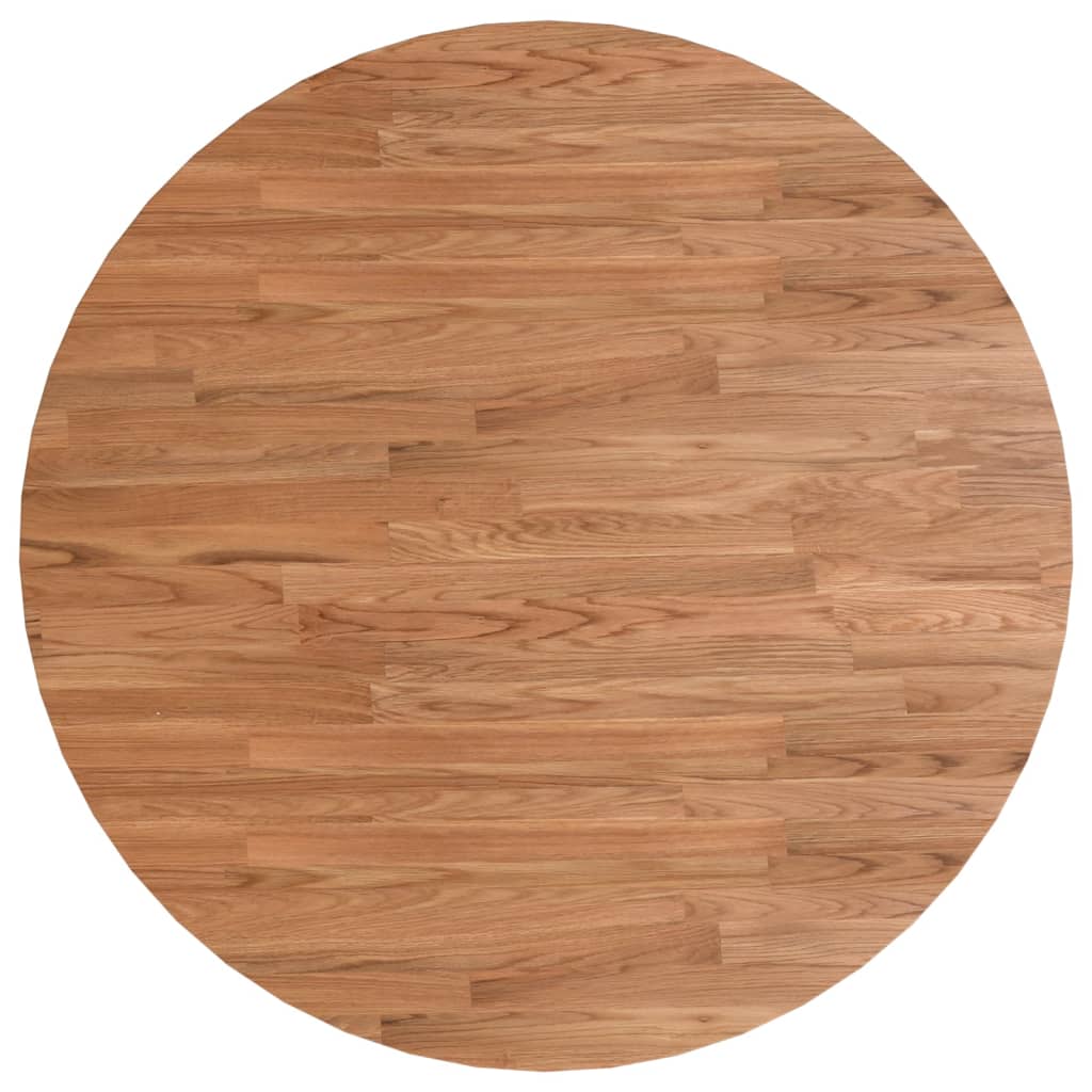Round Table Top Ø70X1.5 Cm Treated Solid Wood Oak