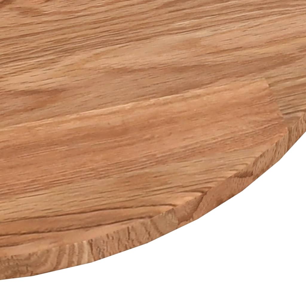 Round Table Top Ø70X1.5 Cm Treated Solid Wood Oak