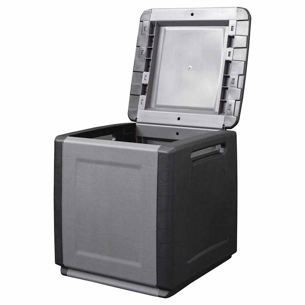Outdoor Storage Boxes Garden Box 330 L Dark Grey Black Dark Grey And Black 138 X