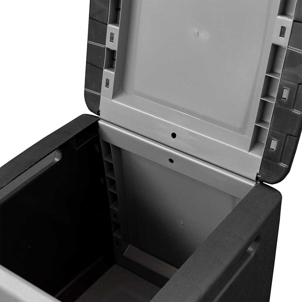 Outdoor Storage Boxes Garden Box 330 L Dark Grey Black Dark Grey And Black 138 X
