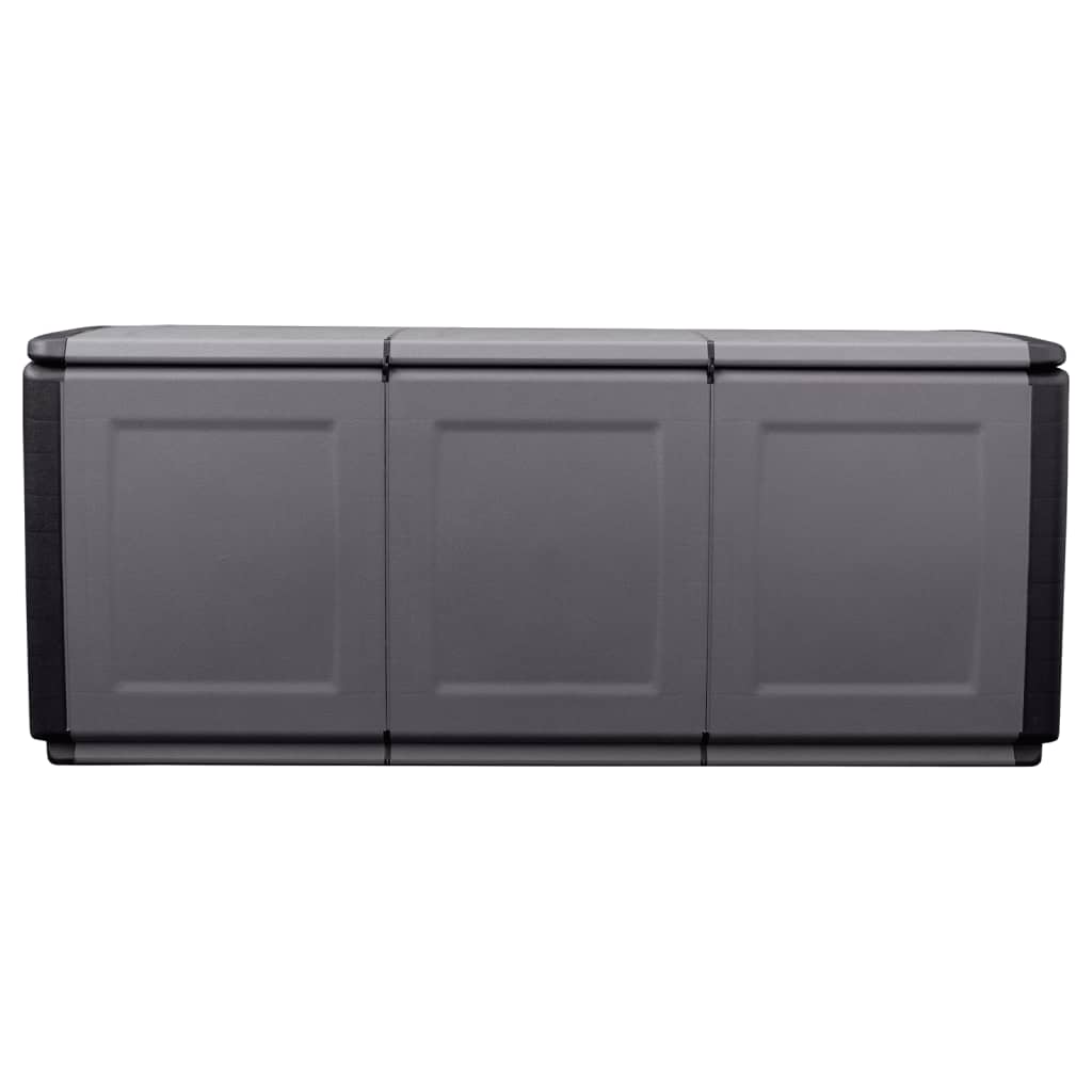 Garden Storage Box 330 L Dark Grey And Black