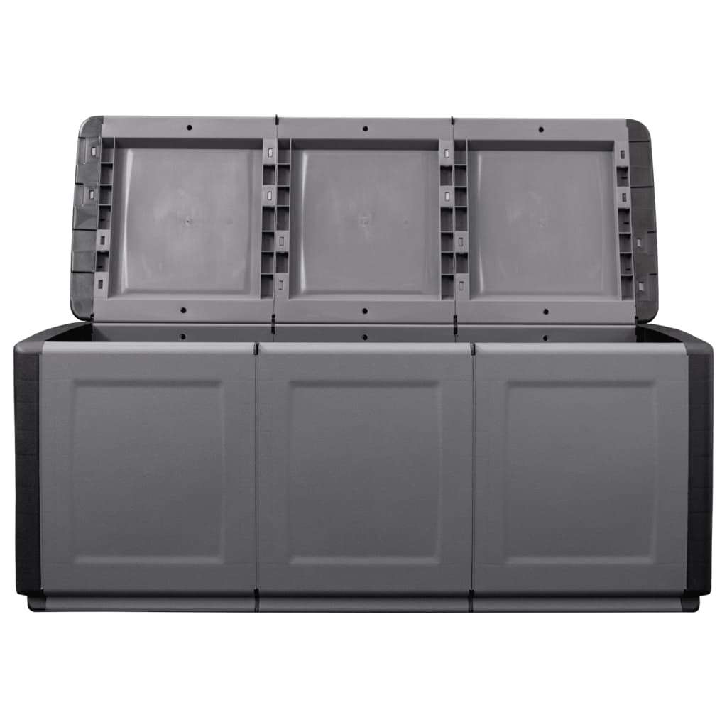Garden Storage Box 330 L Dark Grey And Black