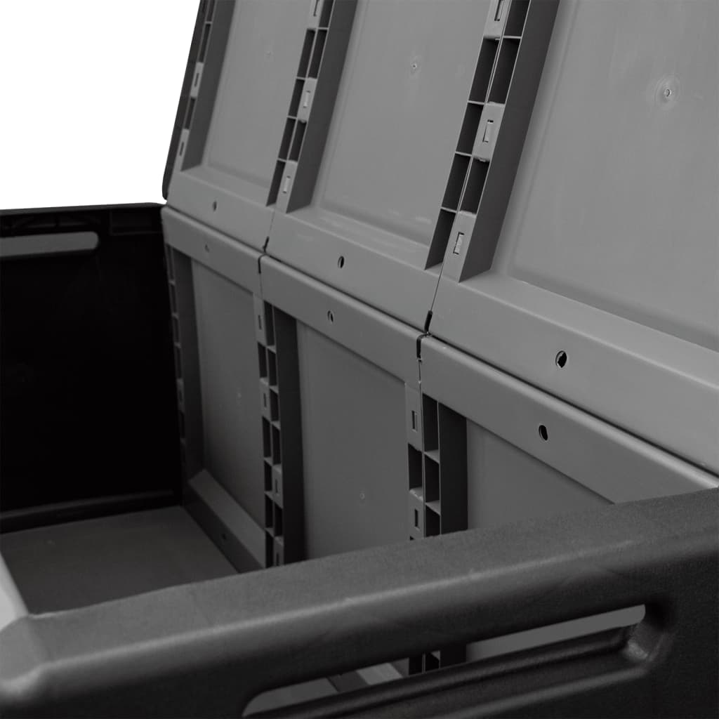 Garden Storage Box 330 L Dark Grey And Black