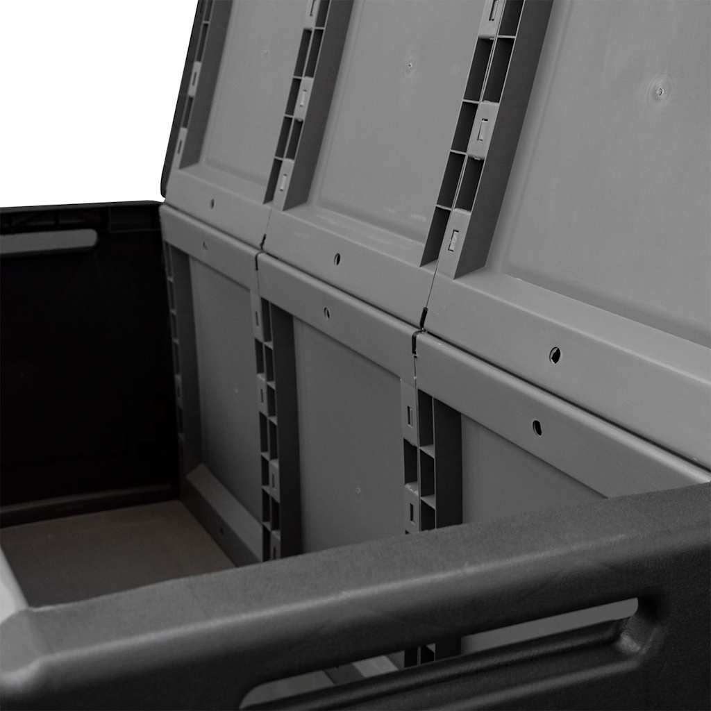 Garden Storage Box 330 L Dark Grey And Black