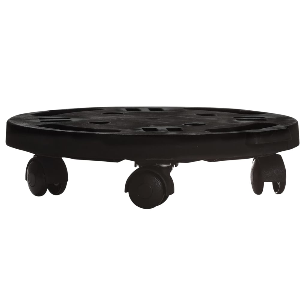 Plant Trolley With Wheels Diameter 30 Cm Black 170 Kg