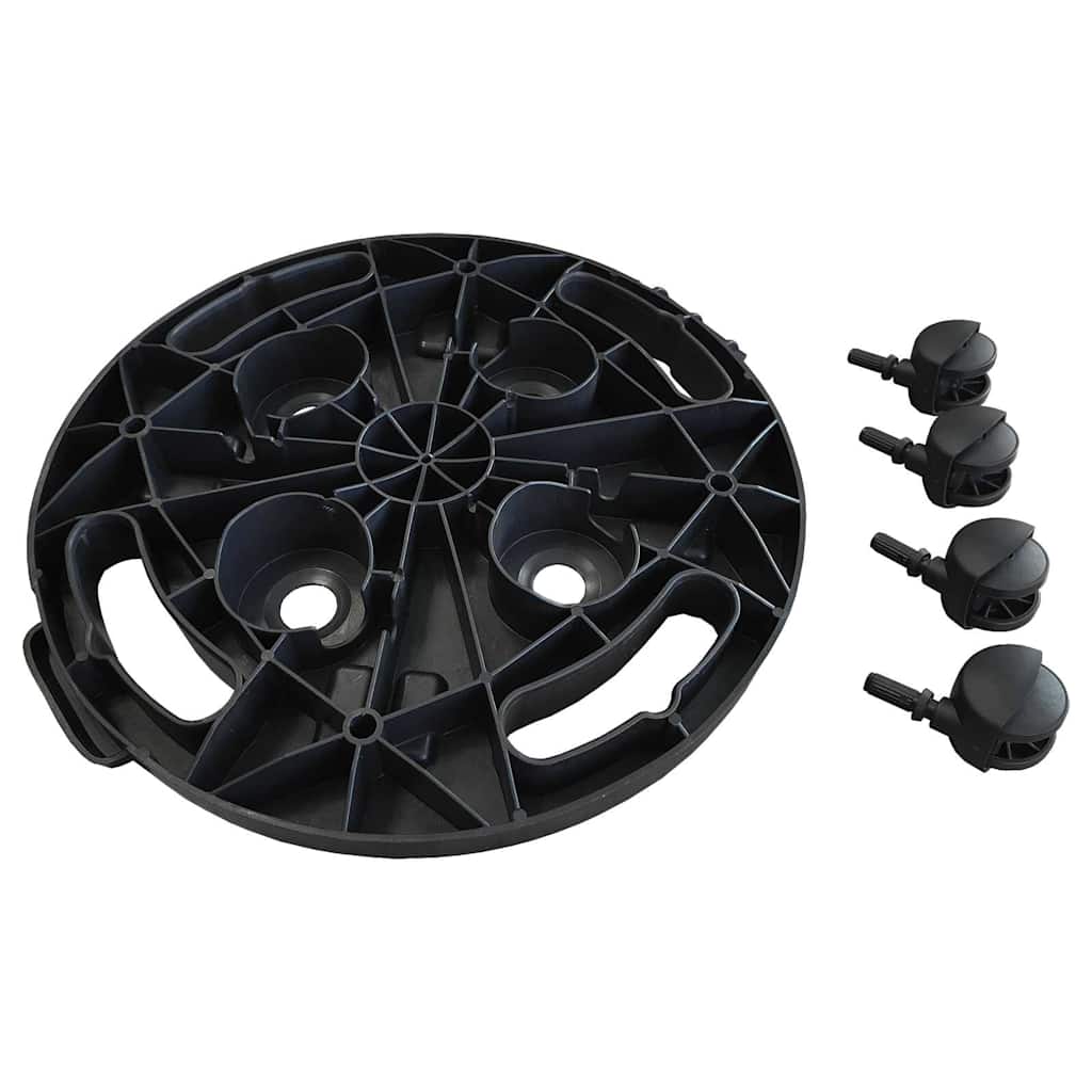 Plant Stands Caddy Trolley Wheels 30cm Black Heavy Duty 170kg Pot Stand