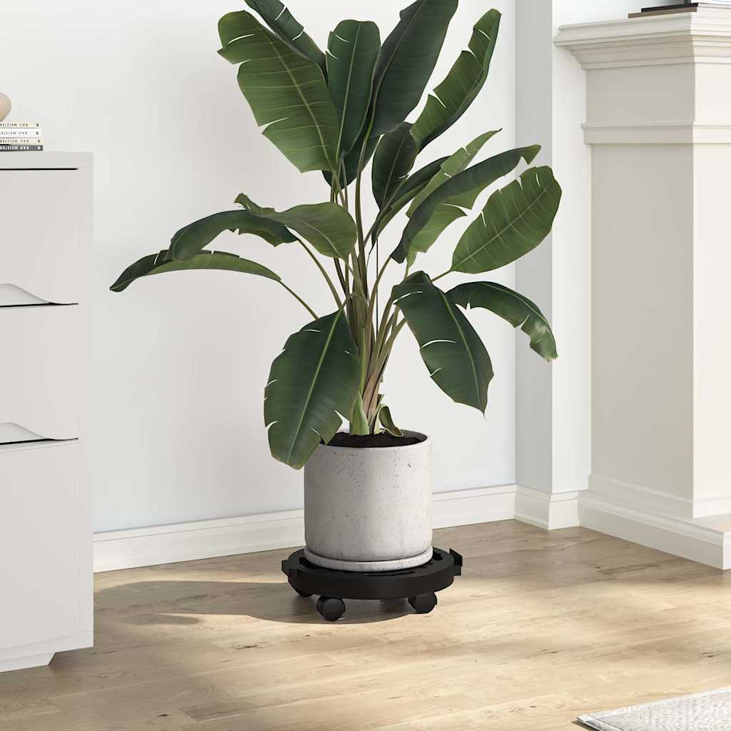 Plant Stands Caddy Trolley Wheels 30cm Black Heavy Duty 170kg Pot Stand