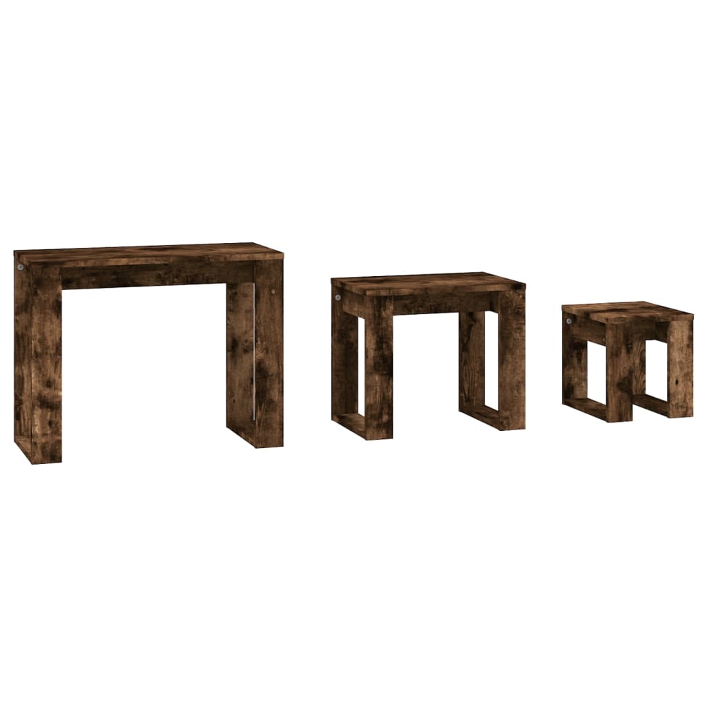 Nesting Tables 3 Pcs Engineered Wood