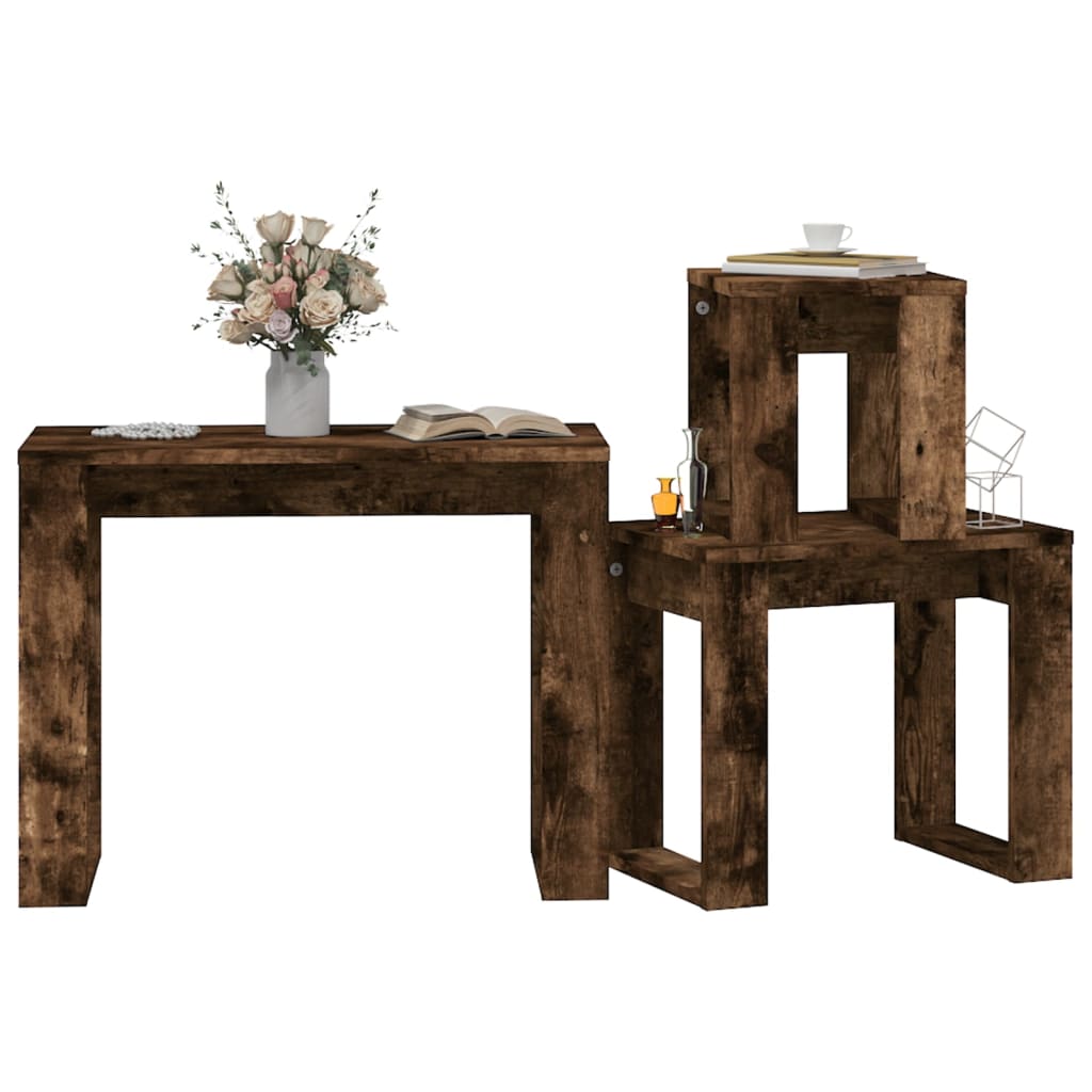 Nesting Tables 3 Pcs Engineered Wood