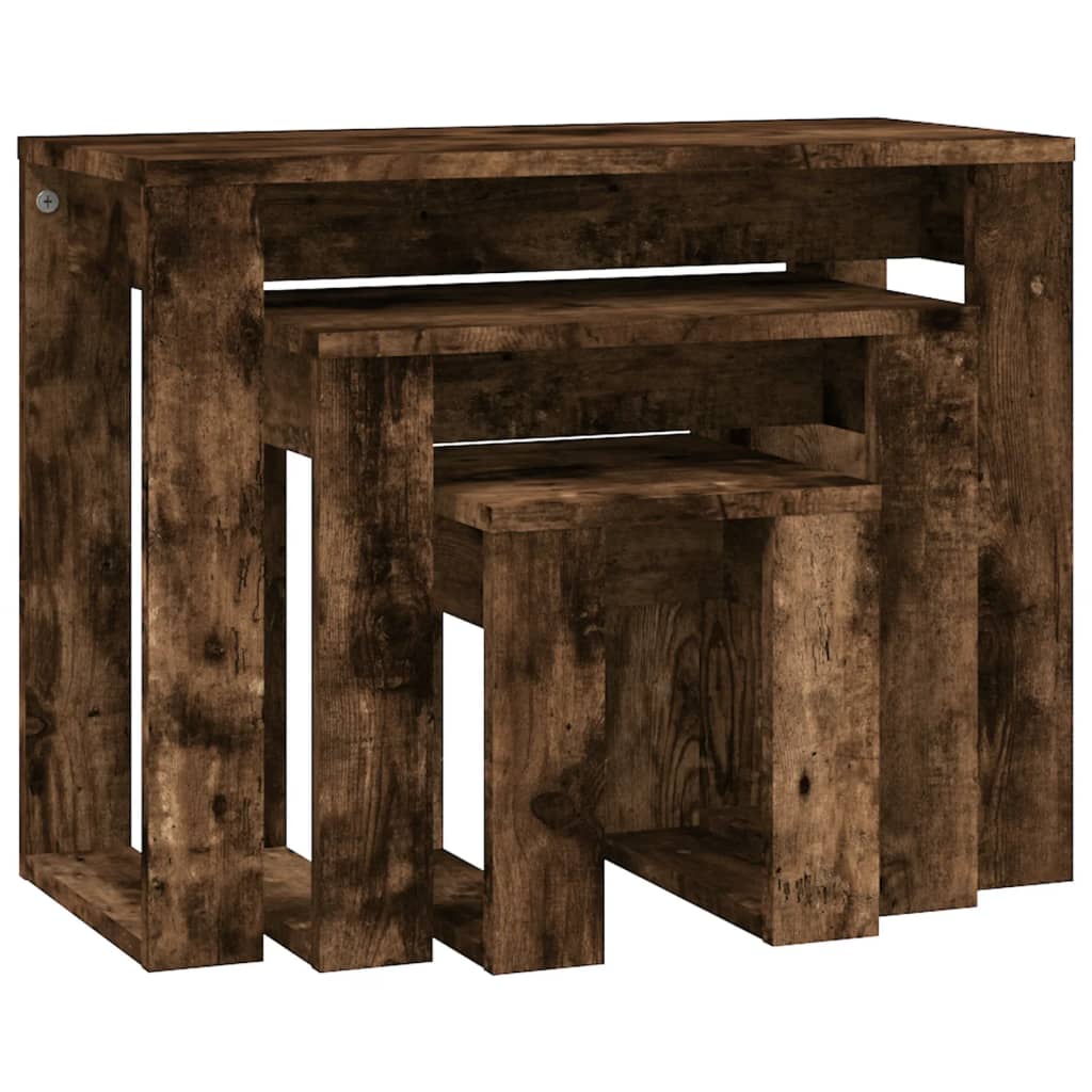 Nesting Tables 3 Pcs Engineered Wood