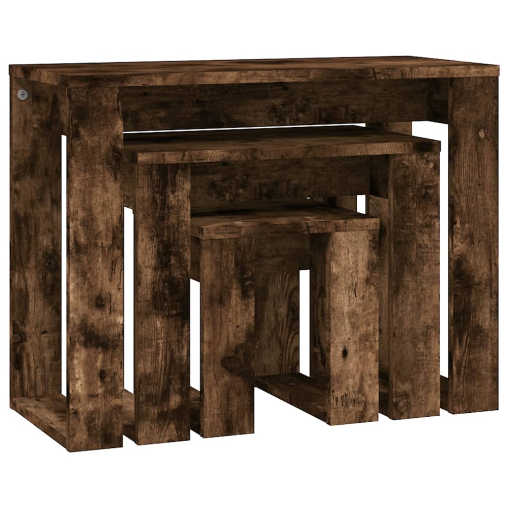 Nesting Tables 3 Pcs Engineered Wood