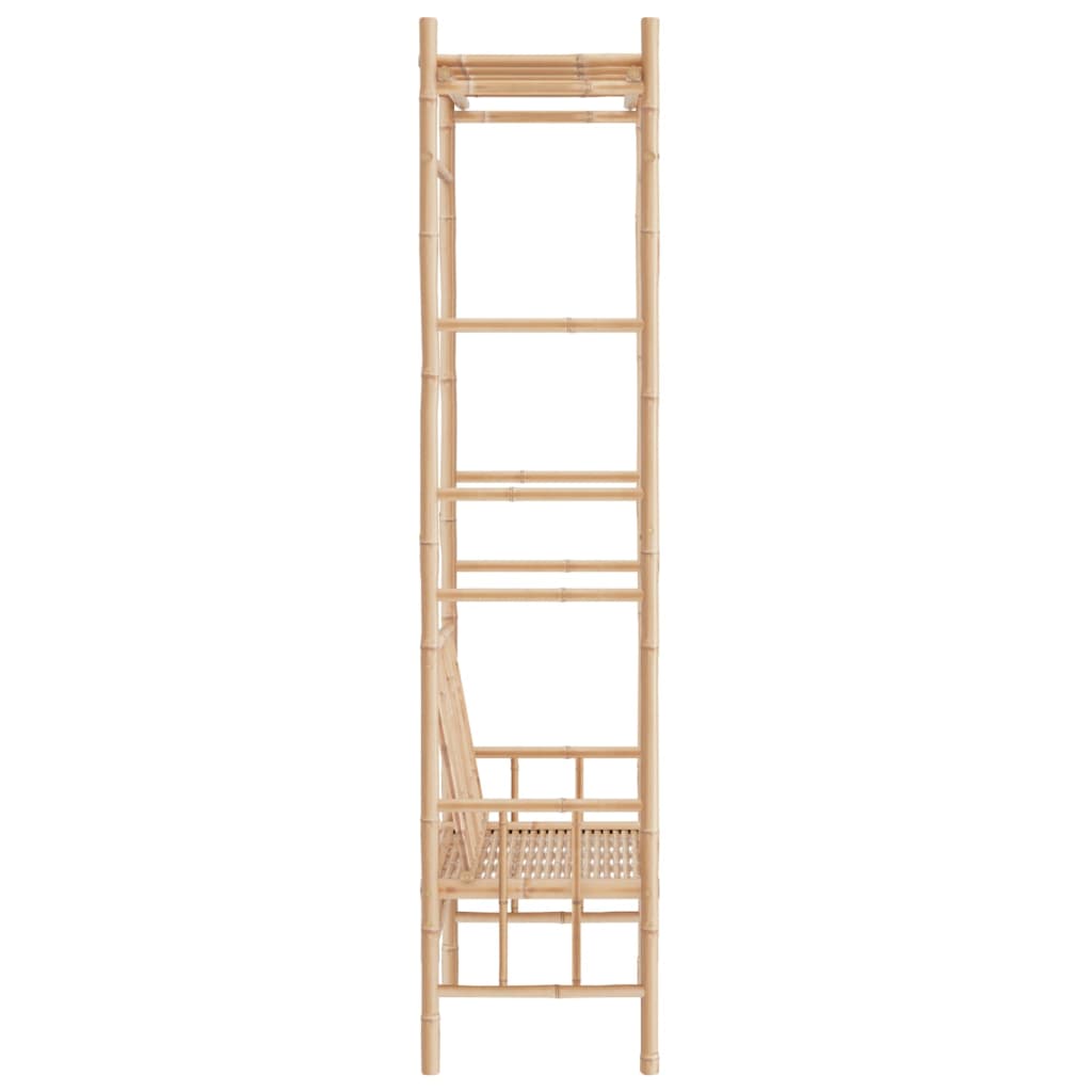 Garden Bench With Pergola 116 Cm Bamboo