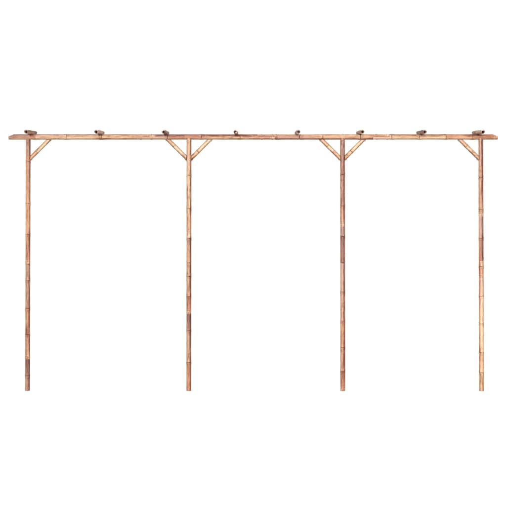 Garden Arches Trellises Arbours & Pergolas Bamboo Pergola 385x40x205cm Outdoor C