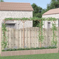 Garden Arches Trellises Arbours & Pergolas Bamboo Pergola 385x40x205cm Outdoor C