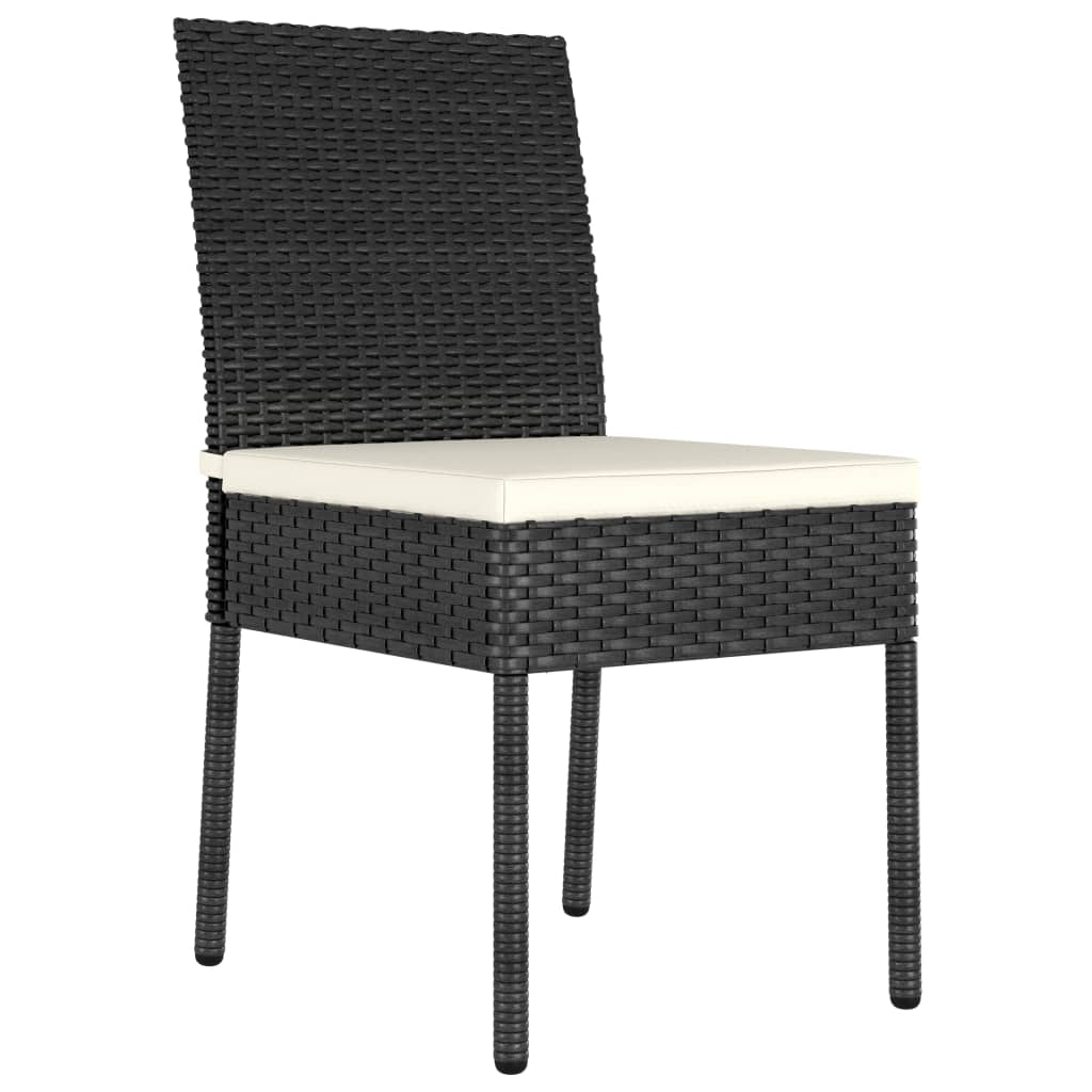 3 Piece Outdoor Dining Set With Cushions Poly Rattan