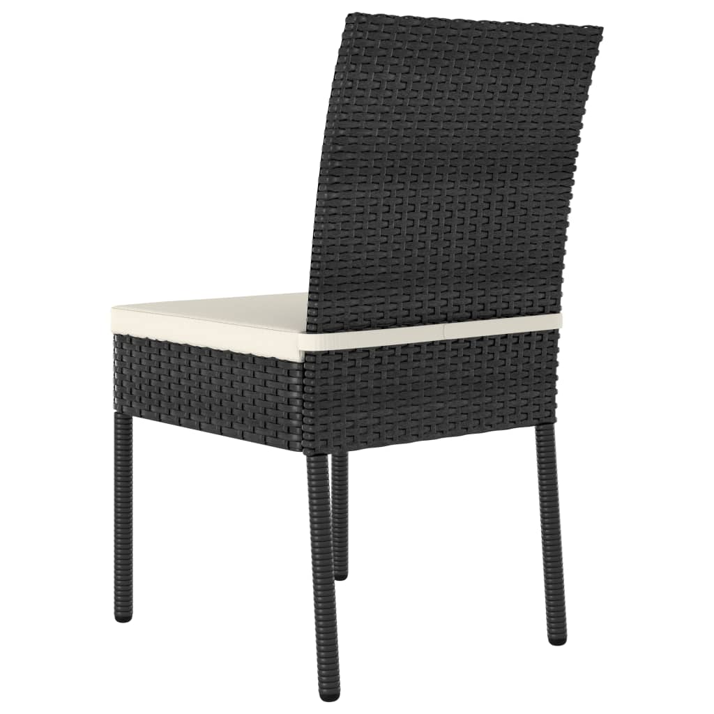 3 Piece Outdoor Dining Set With Cushions Poly Rattan