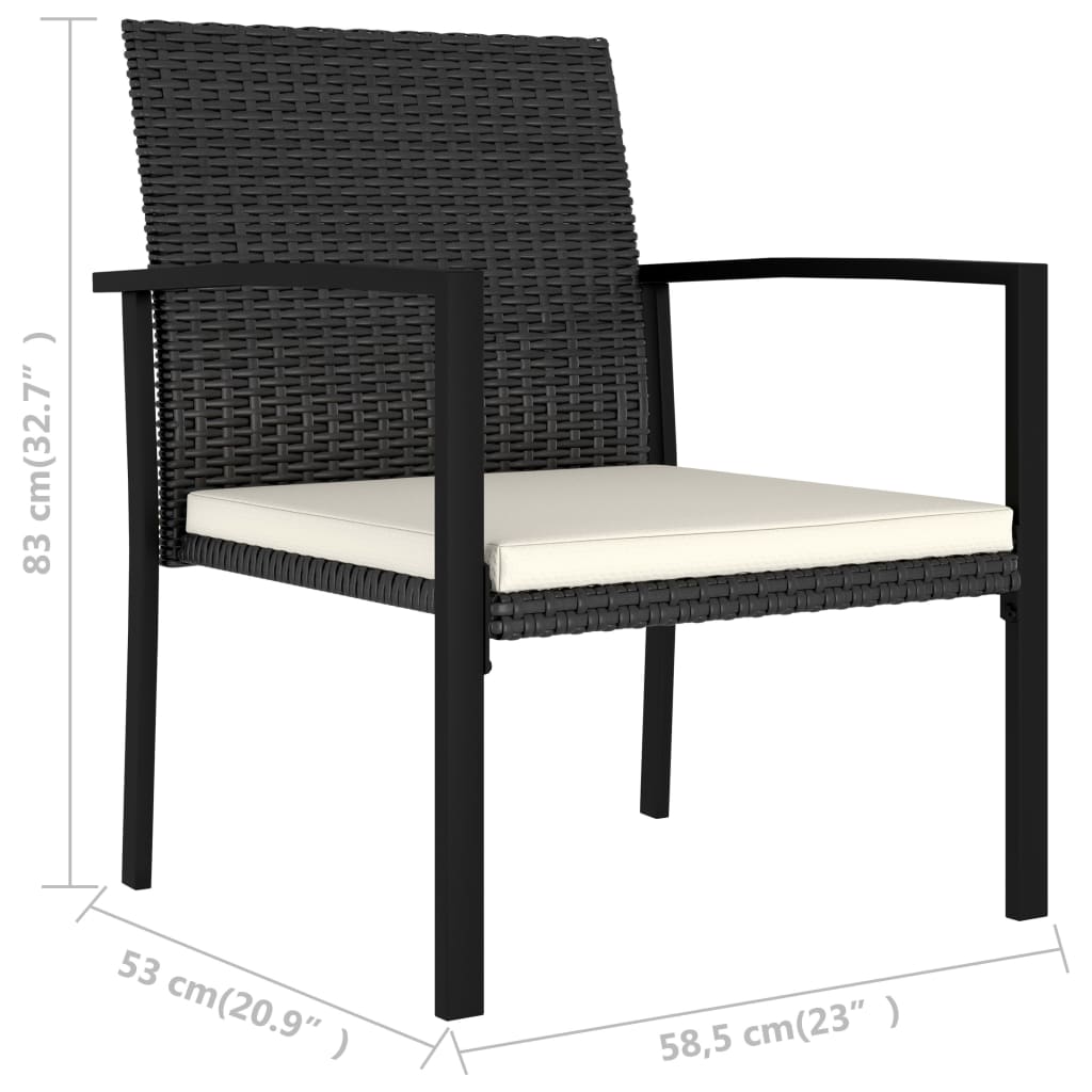5 Piece Outdoor Dining Set Poly Rattan