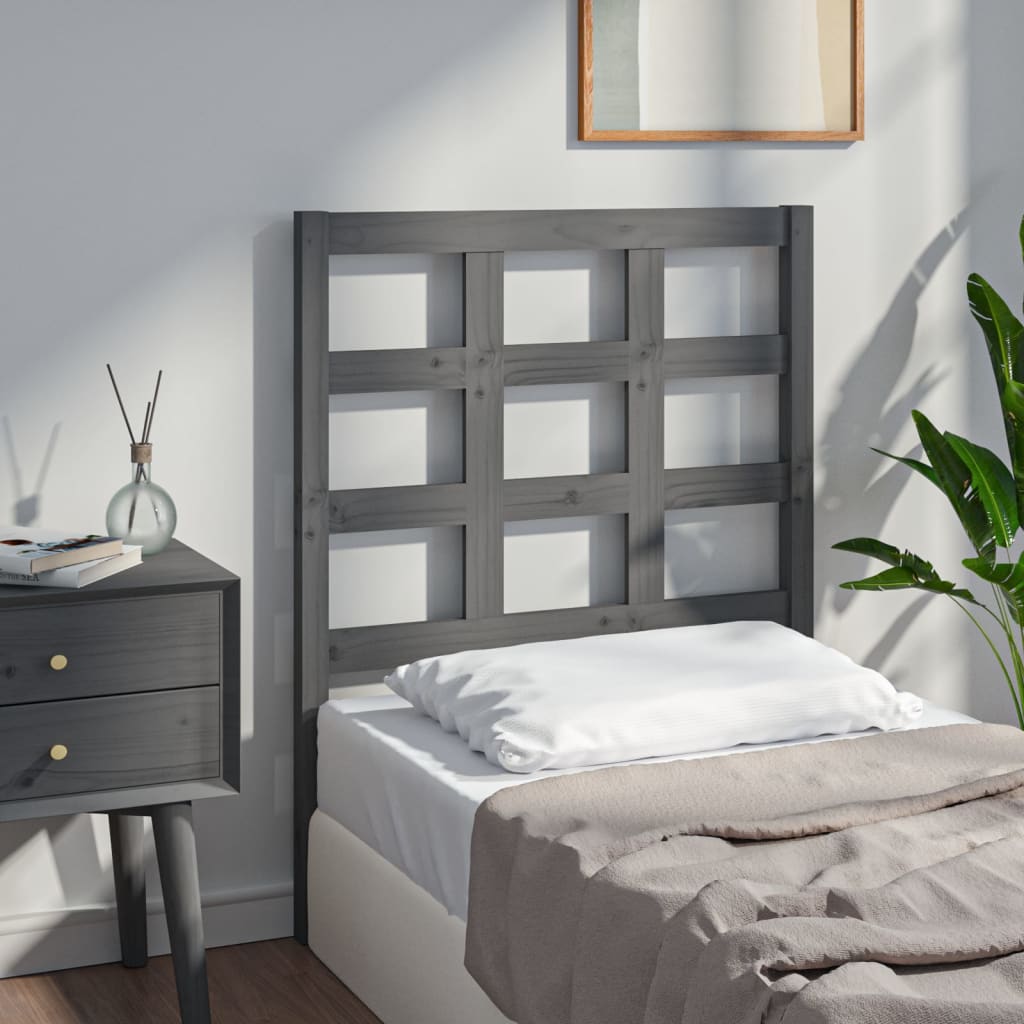 Bed Headboard 80.5X4X100 Cm Solid Wood Pine