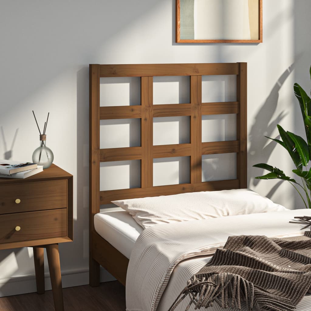 Bed Headboard 80.5X4X100 Cm Solid Wood Pine