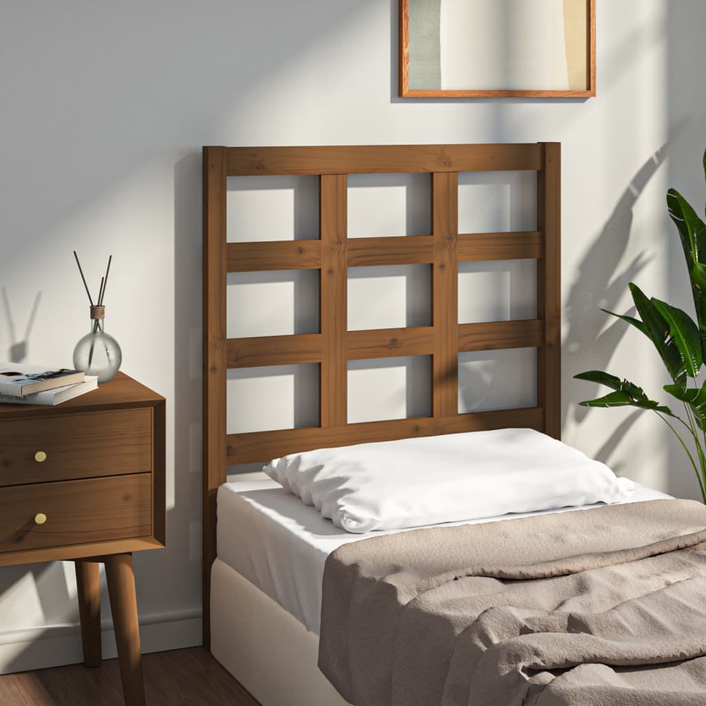 Bed Headboard 80.5X4X100 Cm Solid Wood Pine