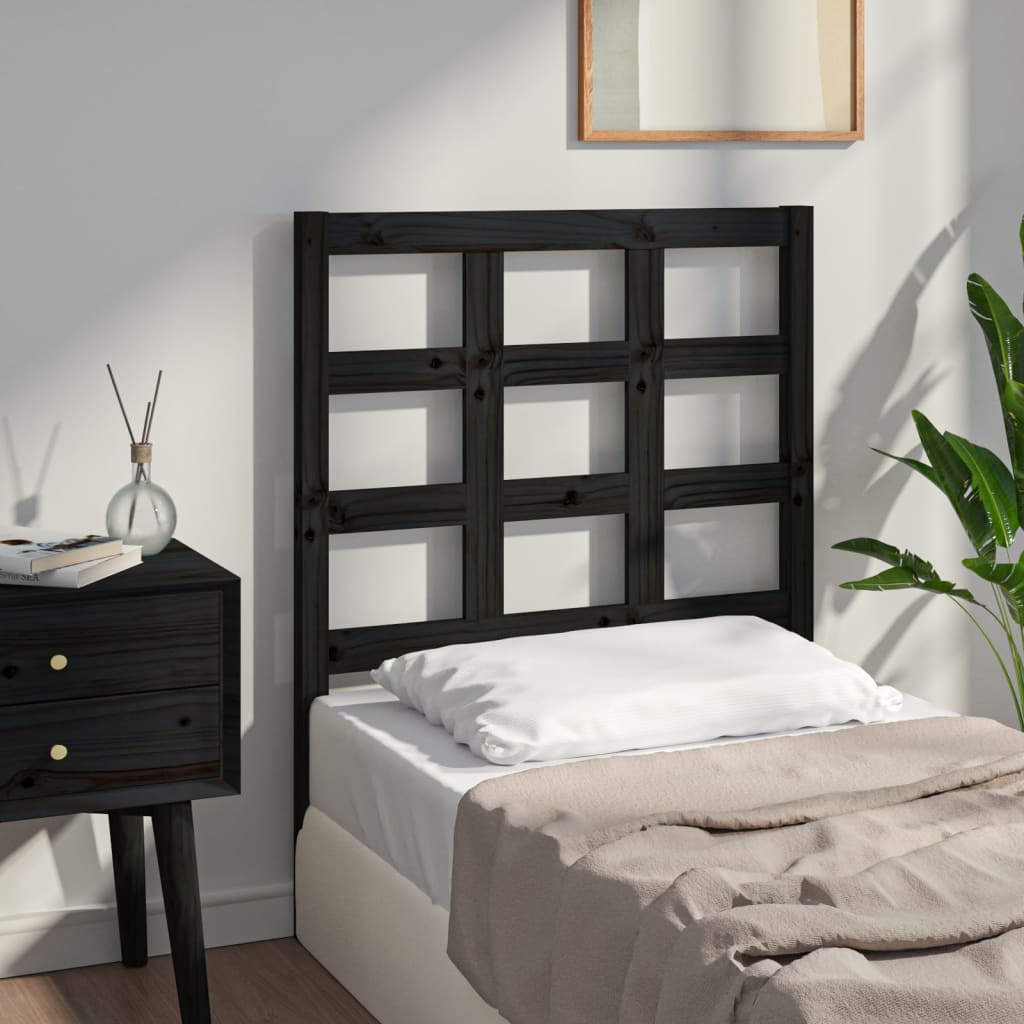 Bed Headboard 80.5X4X100 Cm Solid Wood Pine