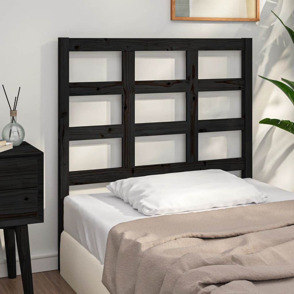 Bed Headboard 80.5X4X100 Cm Solid Wood Pine