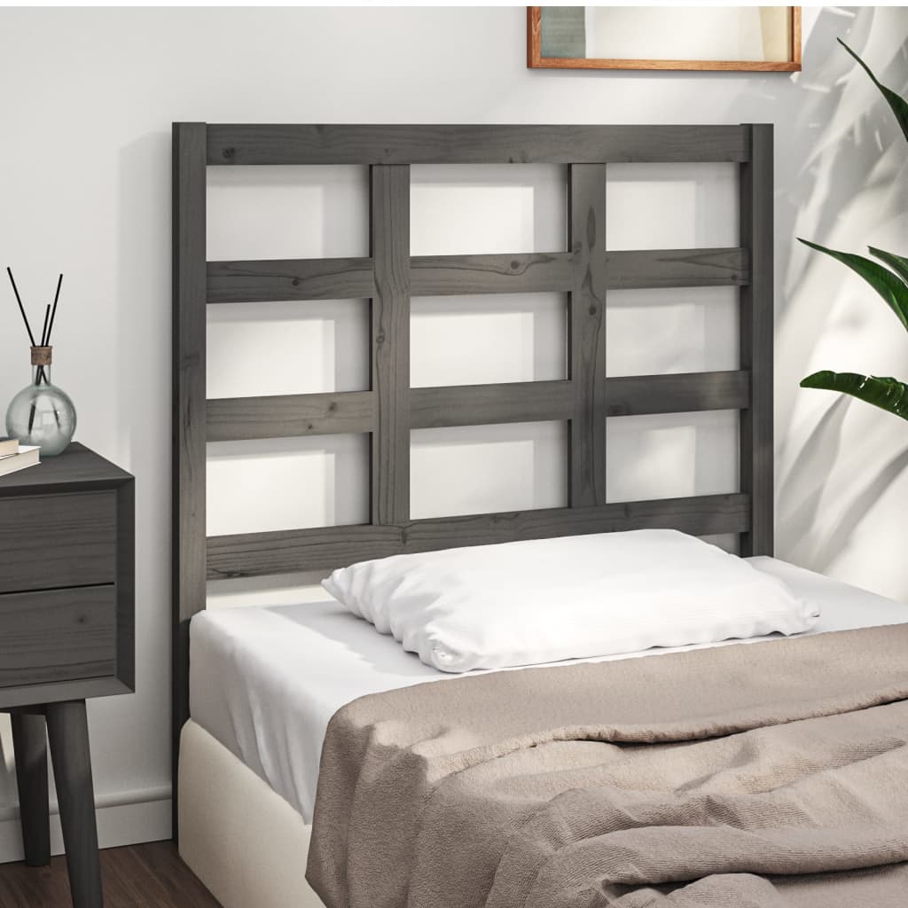 Bed Headboard 80.5X4X100 Cm Solid Wood Pine