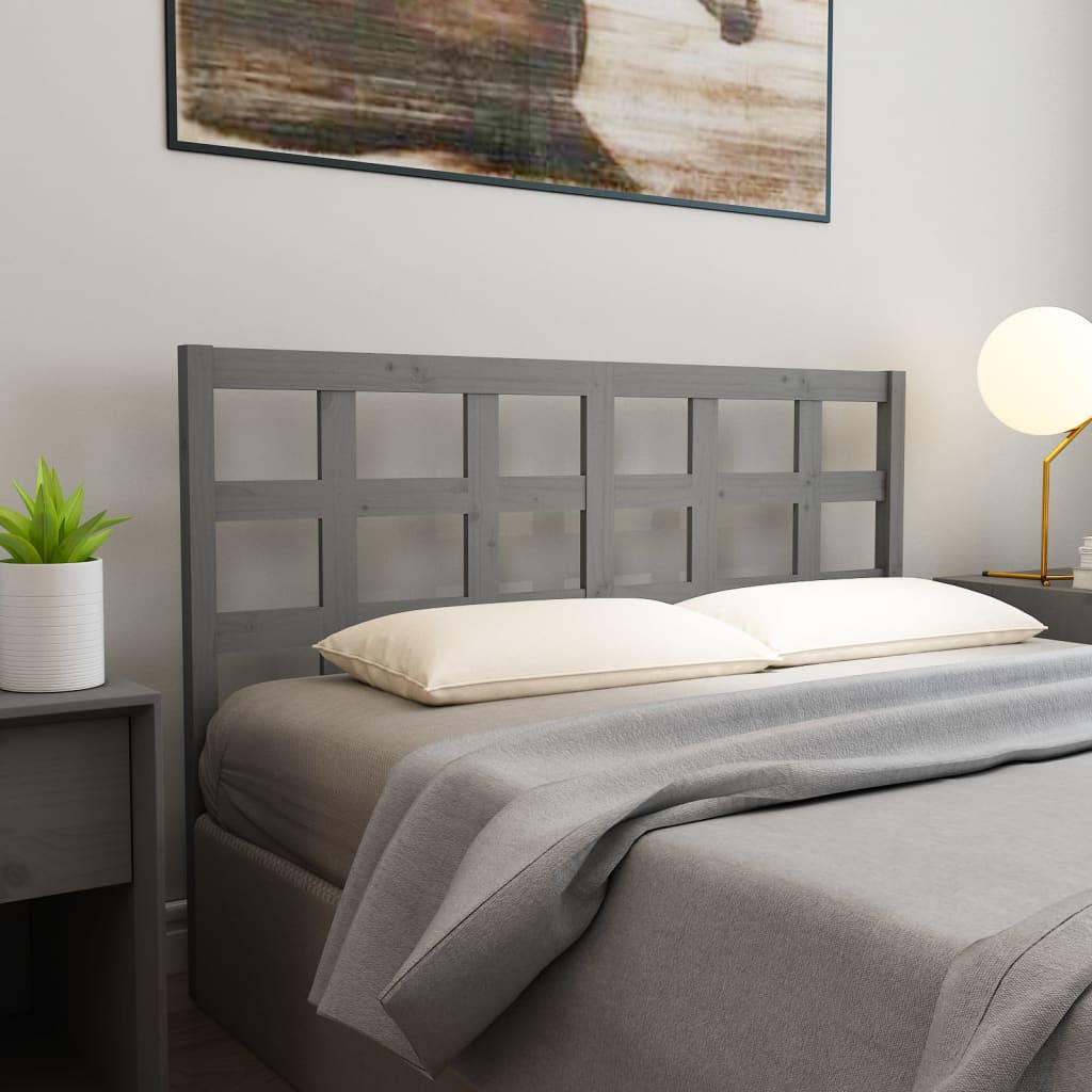 Bed Headboard 80.5X4X100 Cm Solid Wood Pine
