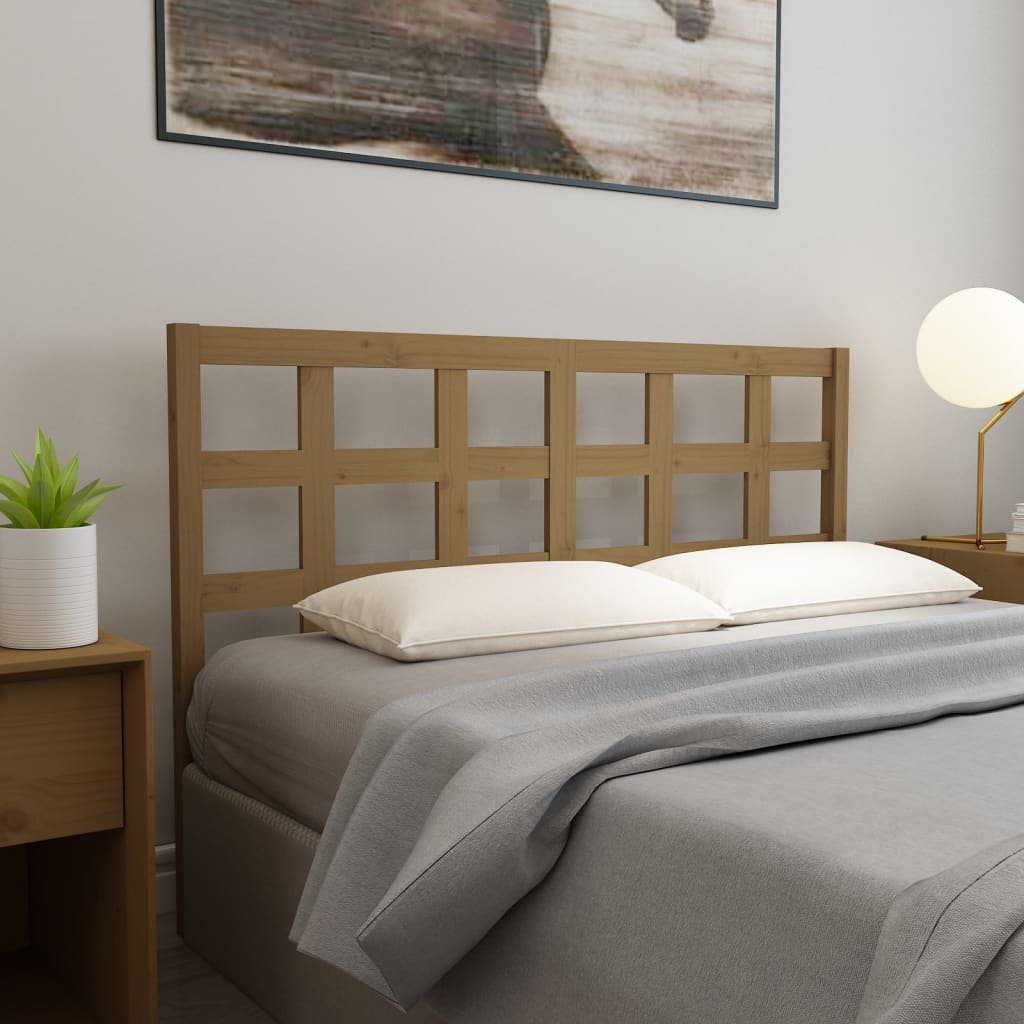 Bed Headboard 80.5X4X100 Cm Solid Wood Pine