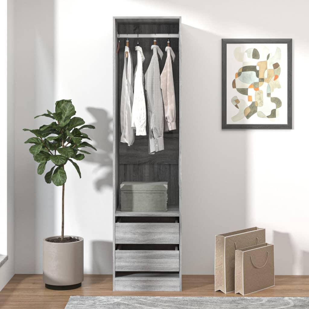 Wardrobe With Drawers Engineered Wood